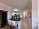 Open-concept kitchen with a breakfast bar and views of the hallway and living spaces at 4333 Bayside Village Dr # 310, Tampa, FL 33615