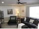 Spacious living room with ceiling fan and plenty of natural light at 7026 Lenape Cir, New Port Richey, FL 34653