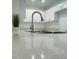 Close-up of a modern kitchen countertop with a stainless steel sink and elegant faucet at 22011 Catherine Ave, Port Charlotte, FL 33952
