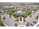 A high angle view of the pool and amenities offering a space for residents at 5289 Fiddle Fig Ave, Wimauma, FL 33598