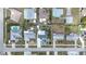 An elevated aerial view showcases the home’s placement and neighborhood of well-maintained homes and quiet streets at 1790 Pomelo Dr, Venice, FL 34293