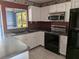 An image of a kitchen with stainless steel appliances and white cabinets at 4299 Bullard St, North Port, FL 34287