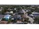 Neighborhood aerial view of charming homes surrounded by lush trees at 2904 Sanchez St, Tampa, FL 33605