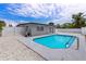 Inviting backyard pool surrounded by white fencing and lush greenery at 3163 Key Ln, Port Charlotte, FL 33952
