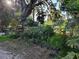 Lush greenery and mature trees surround this property, creating a serene outdoor space at 820 Bayou Ave, Tarpon Springs, FL 34689