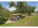 Kayak storage rack with colorful kayaks, set amidst lush greenery in the community at 1301 Lucaya Ave, Venice, FL 34285