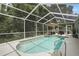 This home offers a screened-in pool with ample room for seating and relaxing at 4605 Steel Dust Ln, Lutz, FL 33559