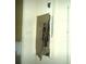 Electrical panel box with door open, showing wires and circuit breakers at 11511 Misty Isle Ln, Riverview, FL 33579