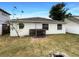 View of the backyard features well-maintained lawn, with a neutral-tone exterior wall and a compact, verdant tree at 11114 Shadybrook Dr, Tampa, FL 33625