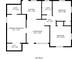 Detailed floor plan showing layout with dimensions of kitchen, living room, bedrooms and bathrooms at 4226 E Emma St, Tampa, FL 33610