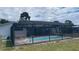 Backyard view of a screened-in pool in a backyard setting at 2580 68Th S Ave, St Petersburg, FL 33712