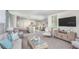 Inviting living room with neutral decor, large windows, and an open layout perfect for gatherings with a modern design at 16408 Courlan Rd, Weeki Wachee, FL 34614