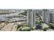 Stunning aerial view of waterfront towers, showing the building's premier location near the water and downtown at 1209 E Cumberland Ave # 2101, Tampa, FL 33602