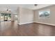 Spacious living area featuring hardwood floors, and an open layout perfect for entertaining at 6412 Coquina Island Cv, Apollo Beach, FL 33572