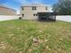 Large fenced-in backyard with a screened porch, providing a safe and private outdoor space at 5383 Magdalene Way, Zephyrhills, FL 33541