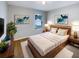 Cozy bedroom with a plush rug, neutral tones, and natural light at 5383 Magdalene Way, Zephyrhills, FL 33541