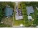 Aerial view of a property with a defined boundary and mature landscaping at 5651 Kelly N Dr, St Petersburg, FL 33703