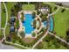 Breathtaking aerial view showcasing the luxurious community pool and meticulous grounds at 2532 Avolet Ct, Lakewood Ranch, FL 34211