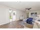 Bright bedroom with sliding glass doors to the backyard, providing a seamless indoor-outdoor living experience at 6426 Eden Ln, Tampa, FL 33634