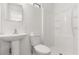 Modern bathroom with new fixtures, vanity, and walk-in shower at 1465 Pierce St, Clearwater, FL 33755