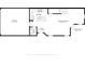 Downstairs floor plan with a kitchen, dining/living room, garage, foyer and covered patio at 5329 Companion Ln, Tampa, FL 33619