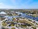 Wonderful aerial view of neighborhood situated on a canal system at 105 12Th Sw St, Ruskin, FL 33570