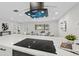Bright open kitchen with quartz countertops and stainless steel appliances perfect for entertaining at 105 12Th Sw St, Ruskin, FL 33570