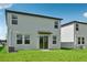 Exterior backyard view showcasing siding, windows, and well-maintained lawn at 14076 Crutchfield Ct, Parrish, FL 34219