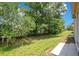 Spacious backyard featuring lush green grass and mature trees, perfect for outdoor activities at 212 Citrus Landing Dr, Plant City, FL 33563