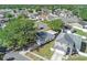 An aerial view of a cozy neighborhood with well-maintained lawns and varied home styles at 4601 Copper Ln, Plant City, FL 33566
