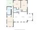 Detailed floor plan showing primary bedroom, living room, and kitchen layout at 203 Driftwood W Dr, Palm Harbor, FL 34683