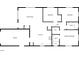 Detailed floorplan showcasing layout with garage, living room, bedrooms, kitchen, and bathrooms at 1736 Taylor Lake Pl, Largo, FL 33778