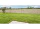 Lush green backyard featuring a neutral-tone fence, showcasing the expansive outdoor space at 1847 Brekey Way, Zephyrhills, FL 33541