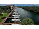 Picturesque view of boats docked in a tranquil canal, a boater's paradise with easy access to open waters at 5000 Culbreath Key Way # 9-101, Tampa, FL 33611