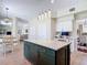 Well-designed kitchen featuring a large island, ample cabinet space, and a convenient work station at 18109 Kara Ct, Tampa, FL 33647