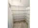 Walk-in pantry providing ample storage with wire shelving, offering organization and convenience at 18875 Noble Caspian Dr, Lutz, FL 33558