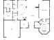 Detailed floor plan showcasing the layout of the home, including bedrooms, bathrooms, living areas, and garage at 13210 Essman Ave, Port Charlotte, FL 33953