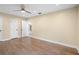 Large bedroom with hardwood flooring and neutral colors at 2110 W Farwell Dr, Tampa, FL 33603
