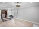 Spacious bedroom features a walk-in closet with sliding doors, tile floors, and a modern aesthetic at 2110 W Farwell Dr, Tampa, FL 33603