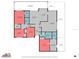Detailed floor plan showcasing the layout of the home, including bedrooms, bathrooms, living areas, and kitchen at 14506 Sutter Pl, Tampa, FL 33625