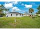 Spacious backyard featuring a well-maintained lawn, landscaping, and a serene atmosphere, perfect for relaxation at 2706 Flagami Ln, North Port, FL 34286
