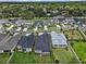 Aerial view of a home featuring a screened lanai in a well-planned residential neighborhood with playground at 10516 Tranquil Meadow Loop, Riverview, FL 33569