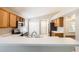 Contemporary kitchen boasts stainless steel appliances and a functional layout at 4305 Balmoral Ct, Wesley Chapel, FL 33543