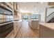 An open kitchen provides views to the pool, backyard, and interior living spaces at 4861 Antrim Dr, Sarasota, FL 34240