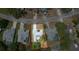 Aerial view of the property showing the home, driveway, and surrounding yard within property lines at 7337 Cone Shell Dr, Spring Hill, FL 34607