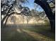 Sun shining on property with large trees and a split rail fence at 17380 Sweetwater Rd, Dade City, FL 33523