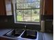 Kitchen sink area with a double basin and bright window providing a pleasant view of the outdoors at 17380 Sweetwater Rd, Dade City, FL 33523