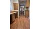 Galley kitchen with an abundance of cabinet and counter space at 17380 Sweetwater Rd, Dade City, FL 33523