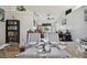 Dining room featuring a decorated table, adjacent to the office, with views to the outside at 3118 34Th Avenue E Dr, Bradenton, FL 34208