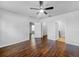 Large main bedroom with ceiling fan and ensuite bath and walk-in closet at 10956 Carlton Fields Dr, Riverview, FL 33579